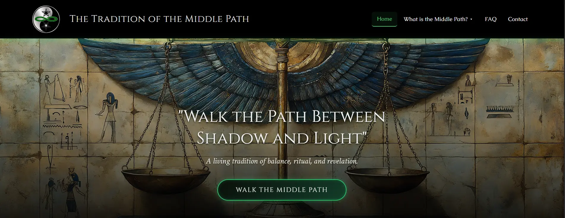 Tradition of the Middle Path website screenshot